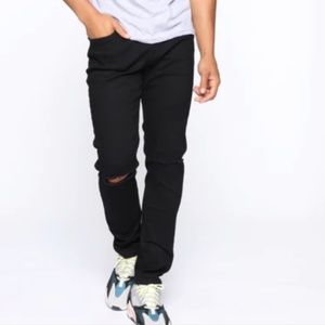 Fashion Nova Mens Ghost Skinny Jeans, Size 30
